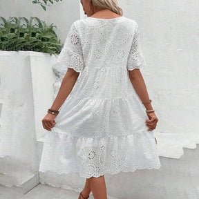 Vestido com Detalhes em Renda Nirvana - Loja Luniva